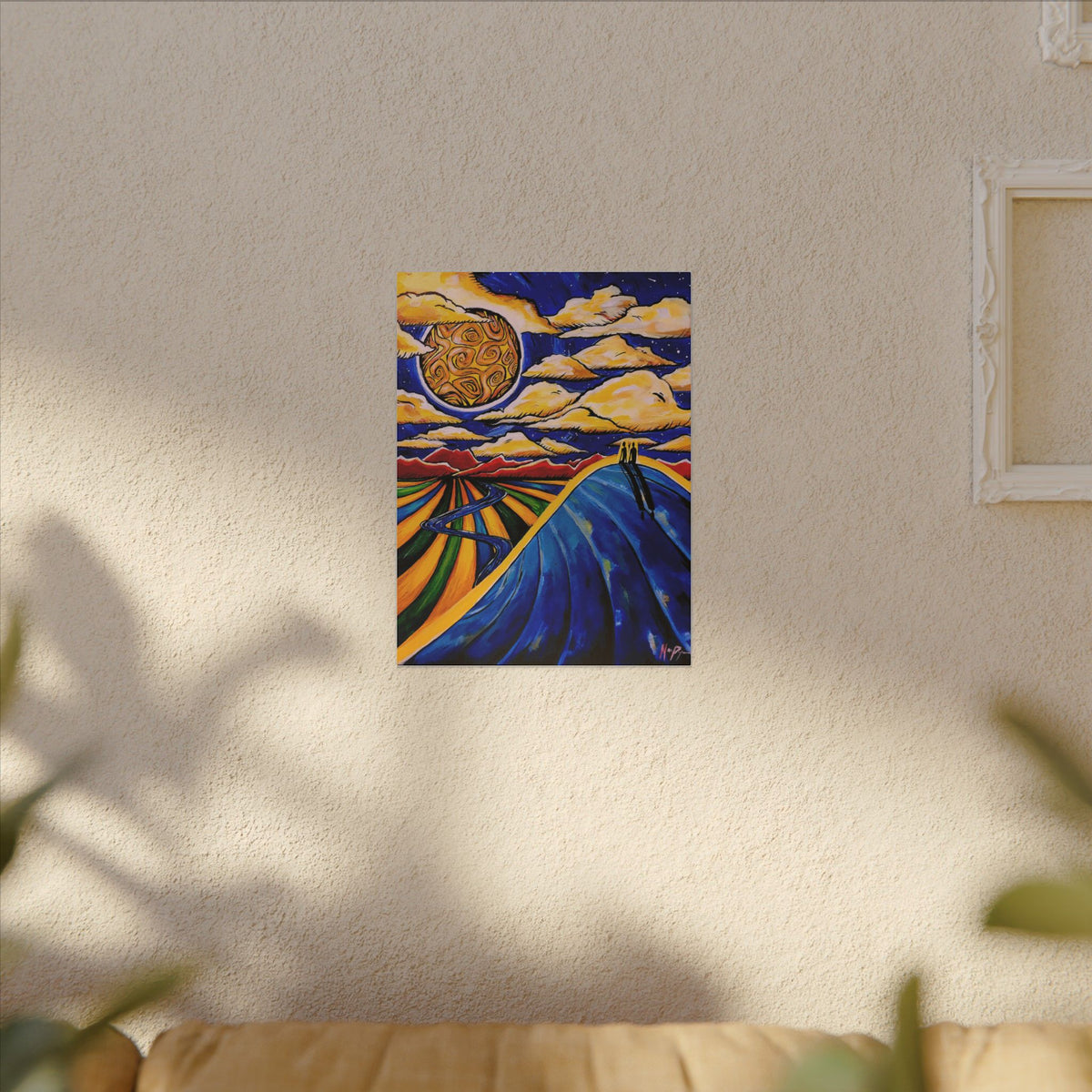 Two People on a Hill — Canvas