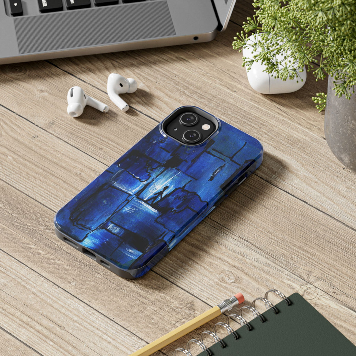 Blue Squares — Phone Case