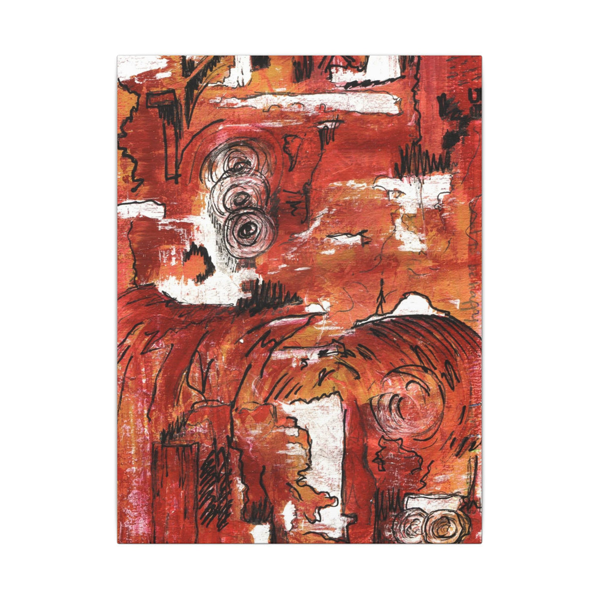 Red Waves — Canvas