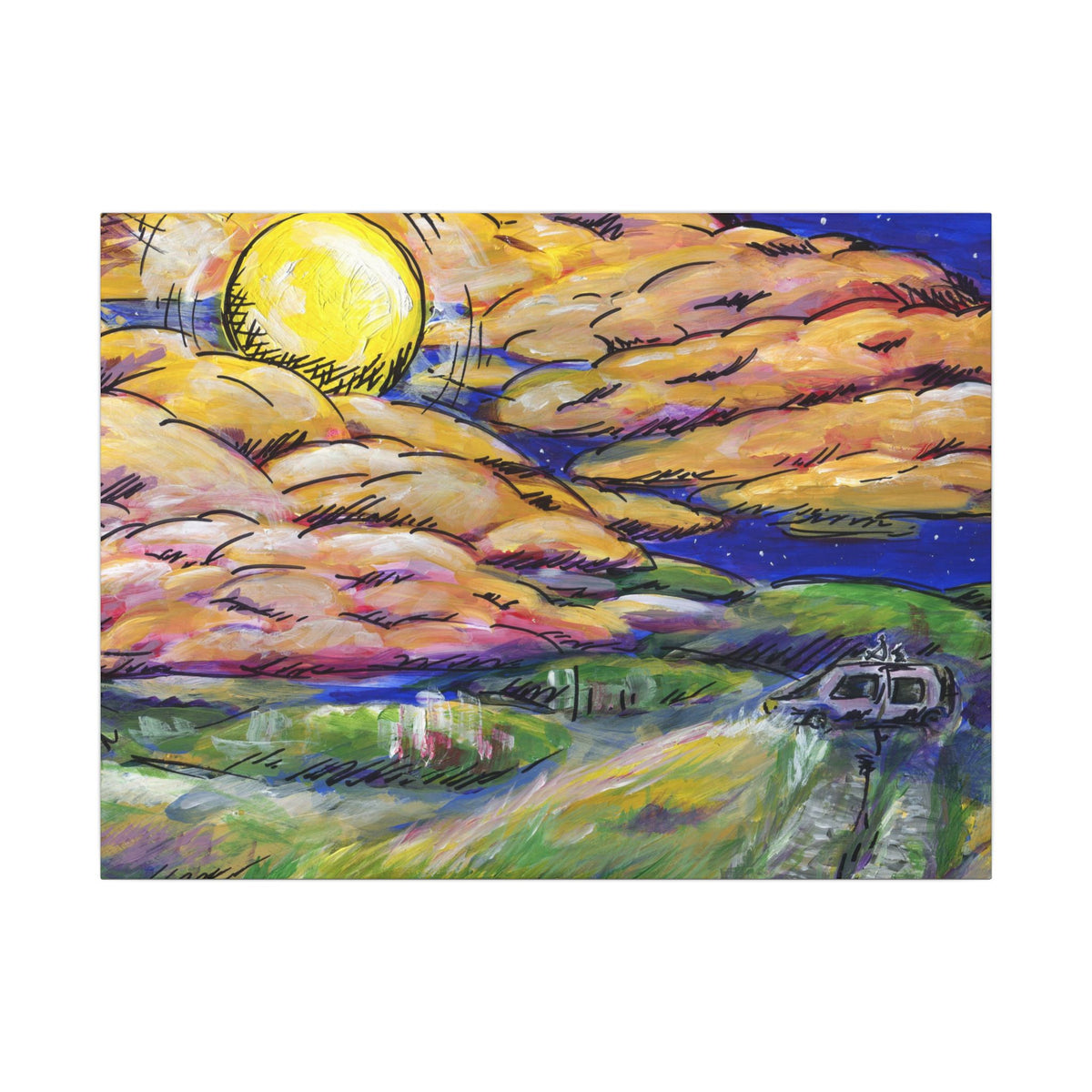 Car and Rabbit — Canvas