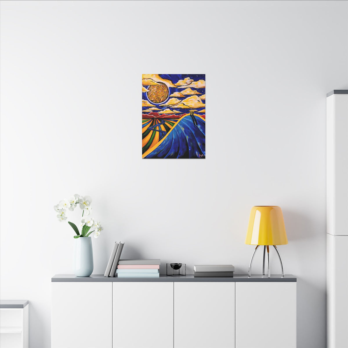 Two People on a Hill — Canvas
