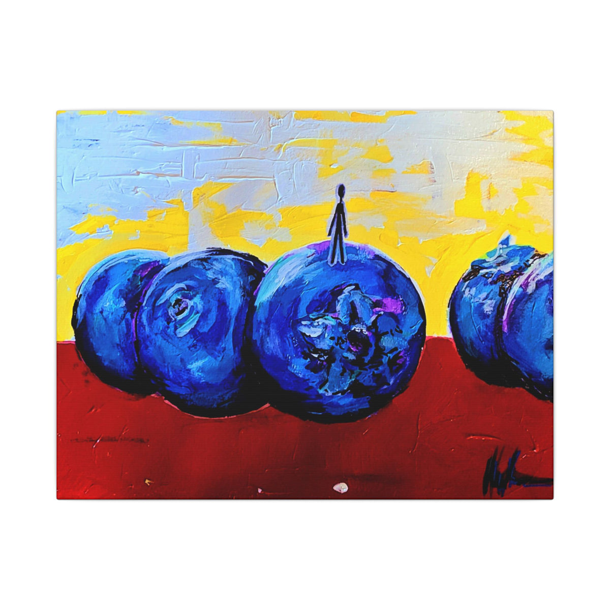 Man on the Blueberries — Canvas