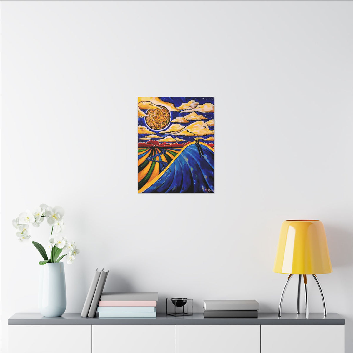 Two People on a Hill — Canvas