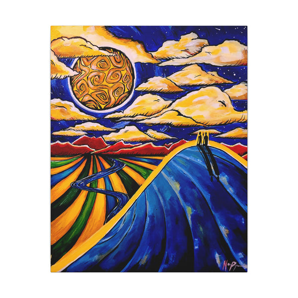 Two People on a Hill — Canvas