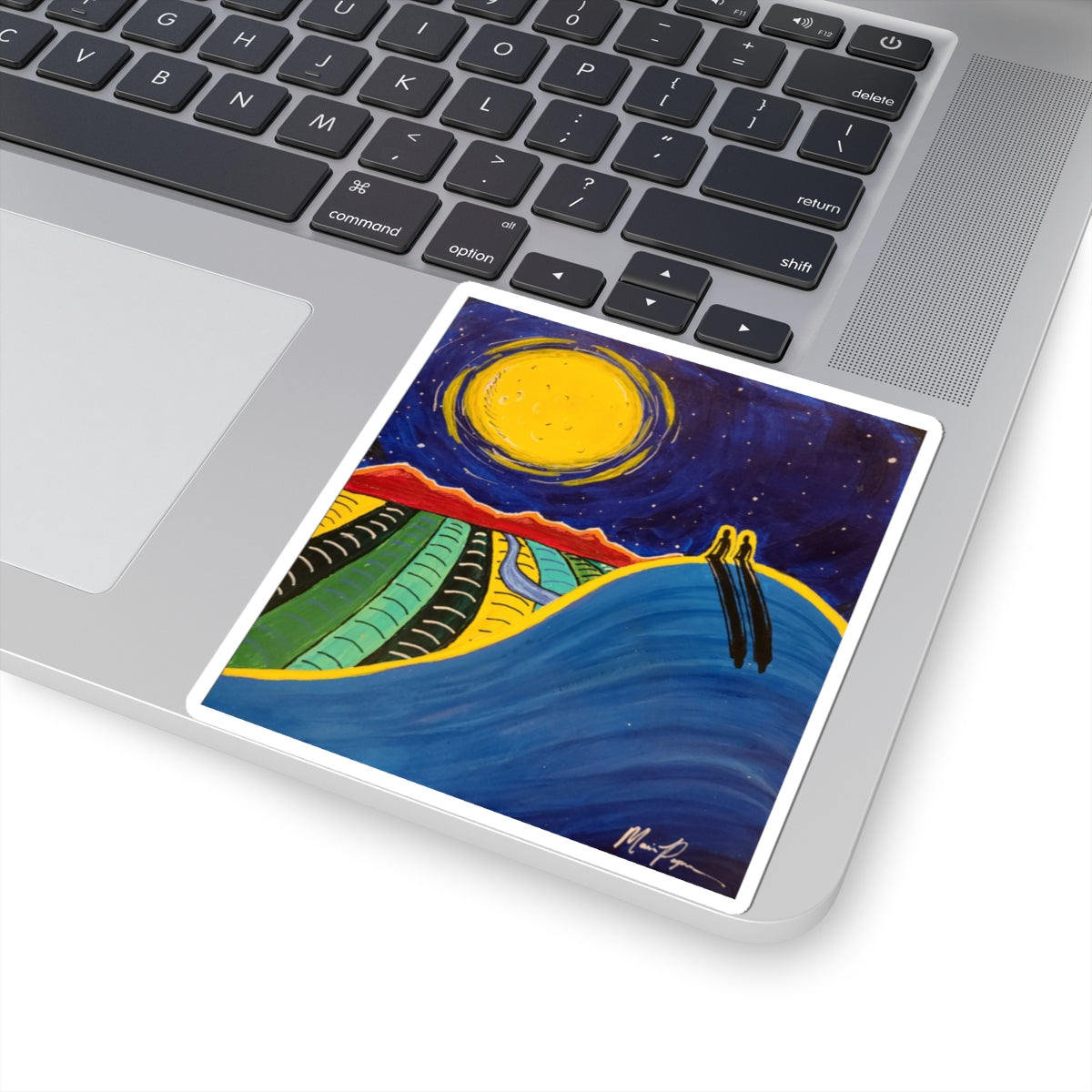Moon on Hill — Sticker