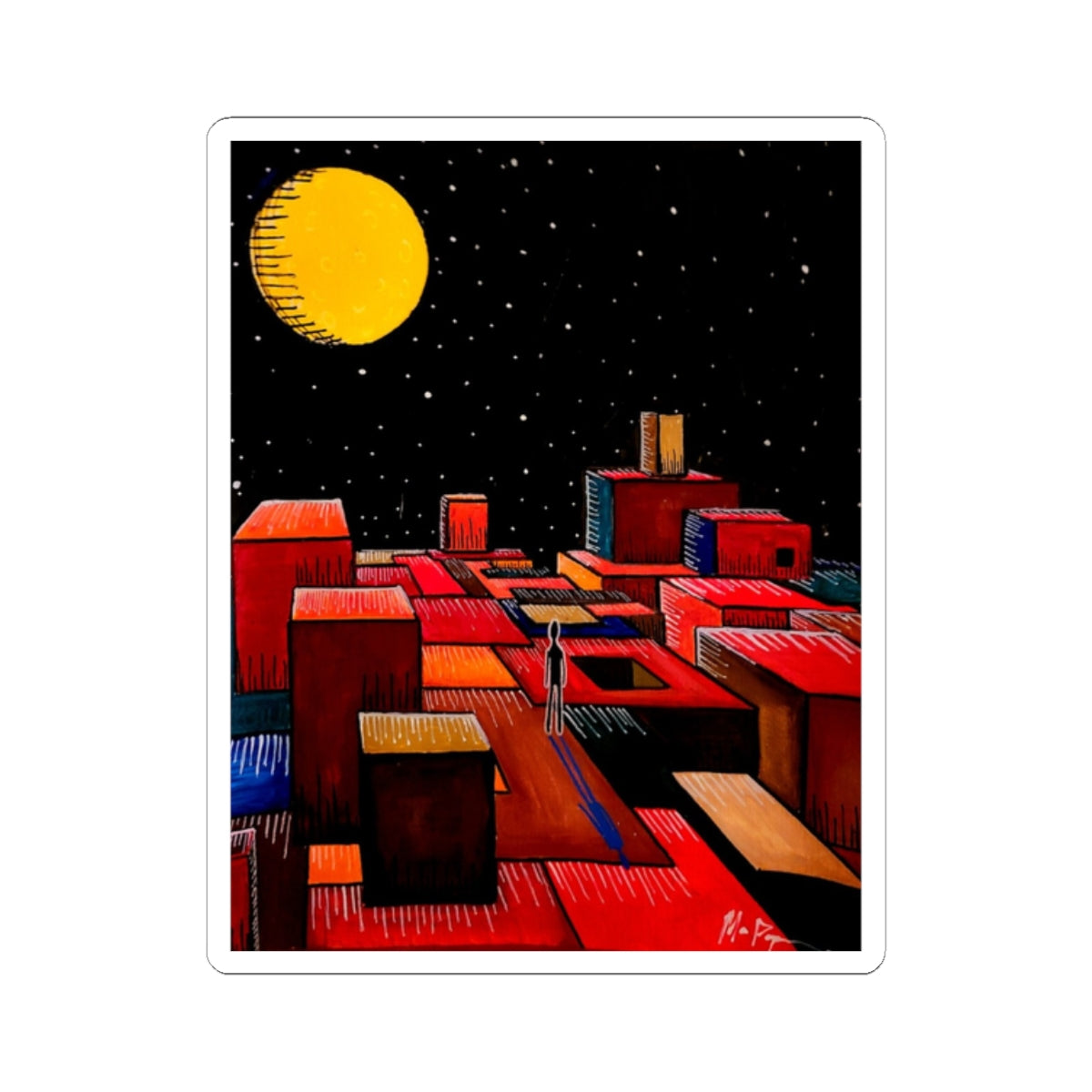 Square Landscape — Sticker