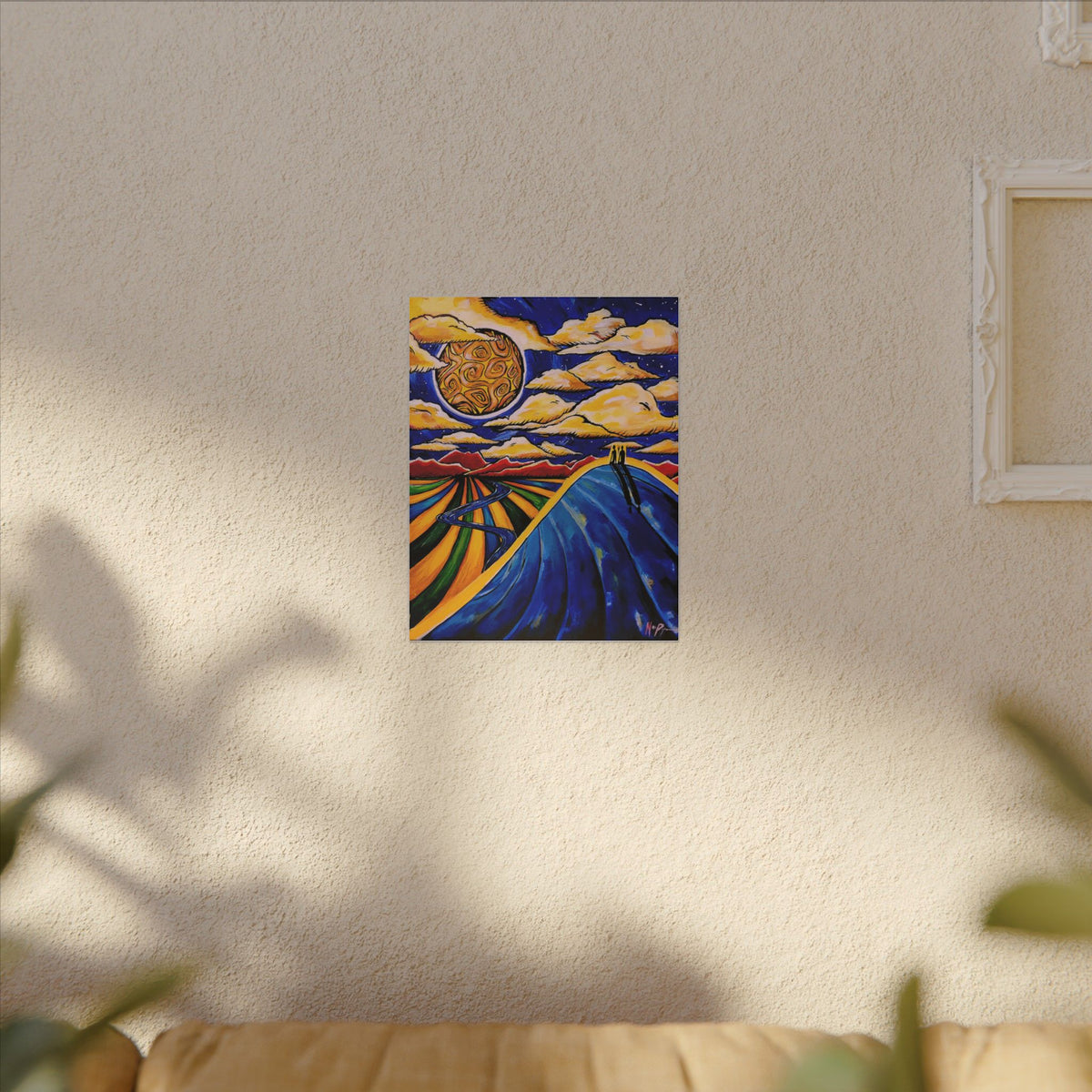 Two People on a Hill — Canvas