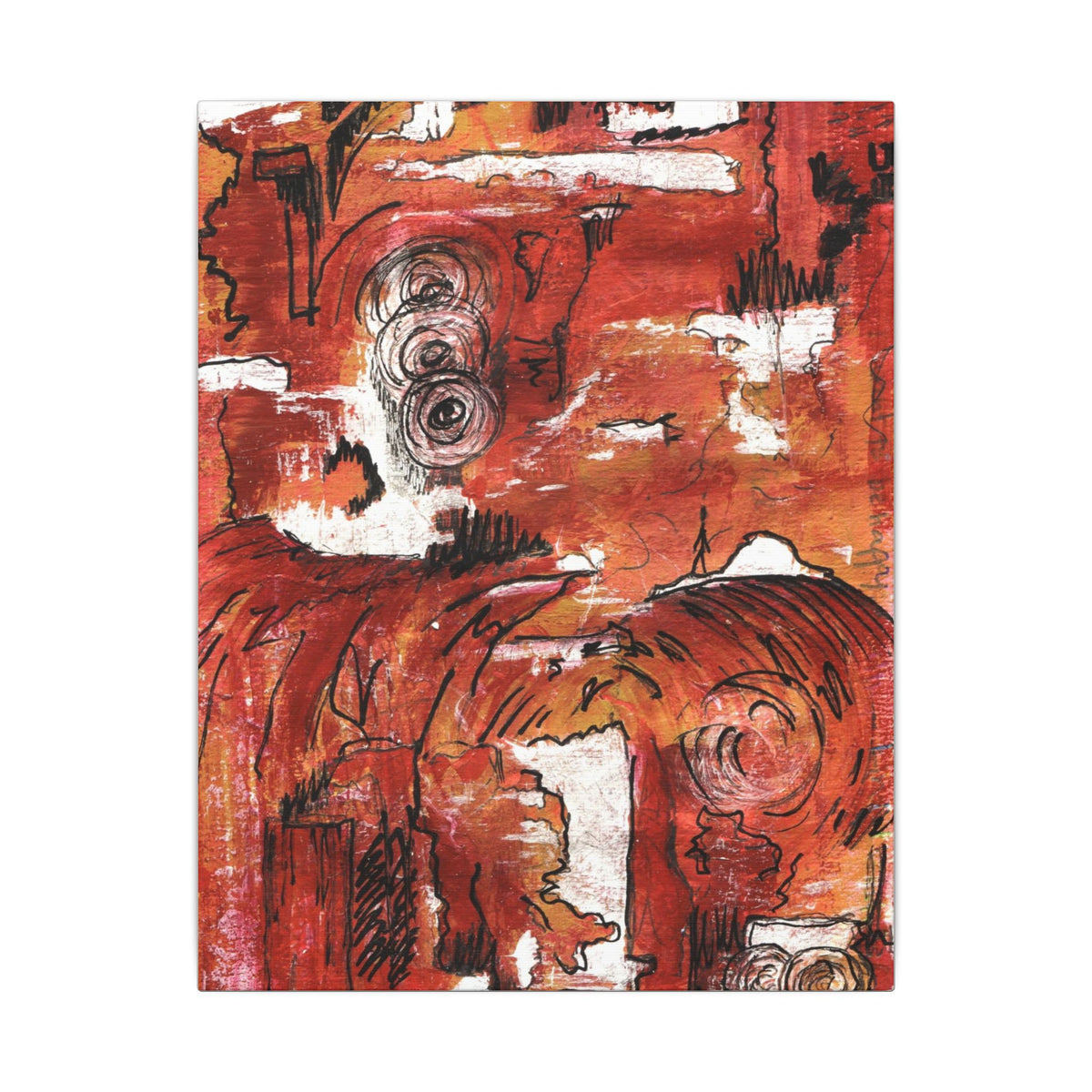 Red Waves — Canvas