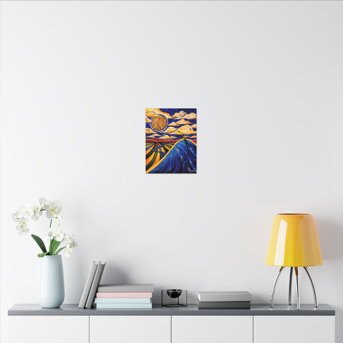Two People on a Hill — Canvas