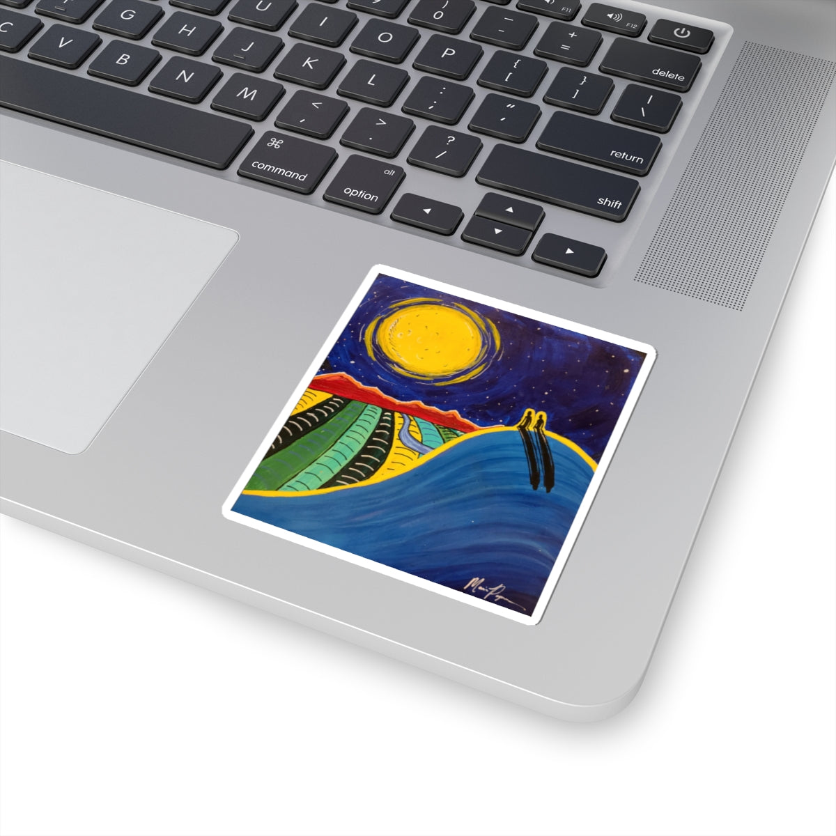 Moon on Hill — Sticker