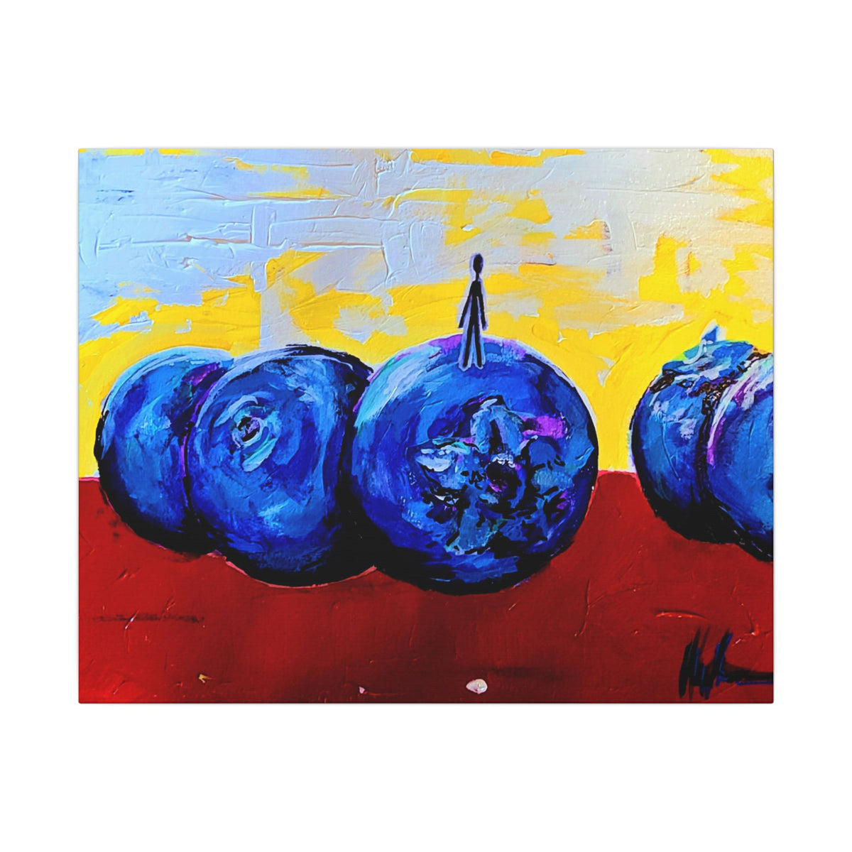 Man on the Blueberries — Canvas