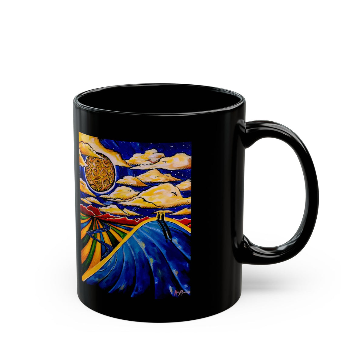 Two People on a Hill — Mug