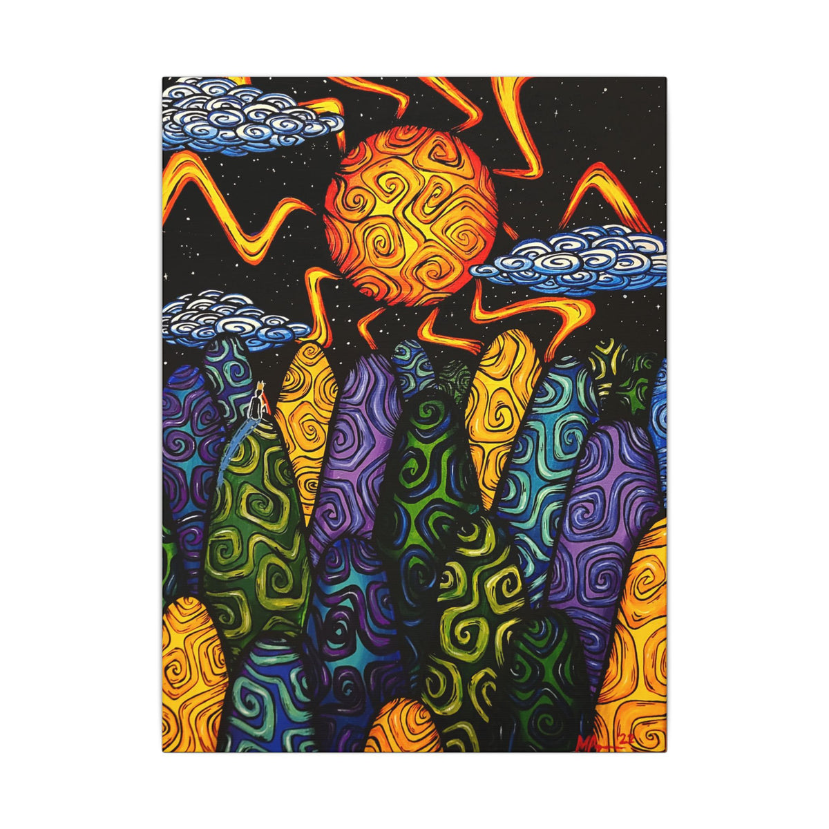 New King on Hills — Canvas