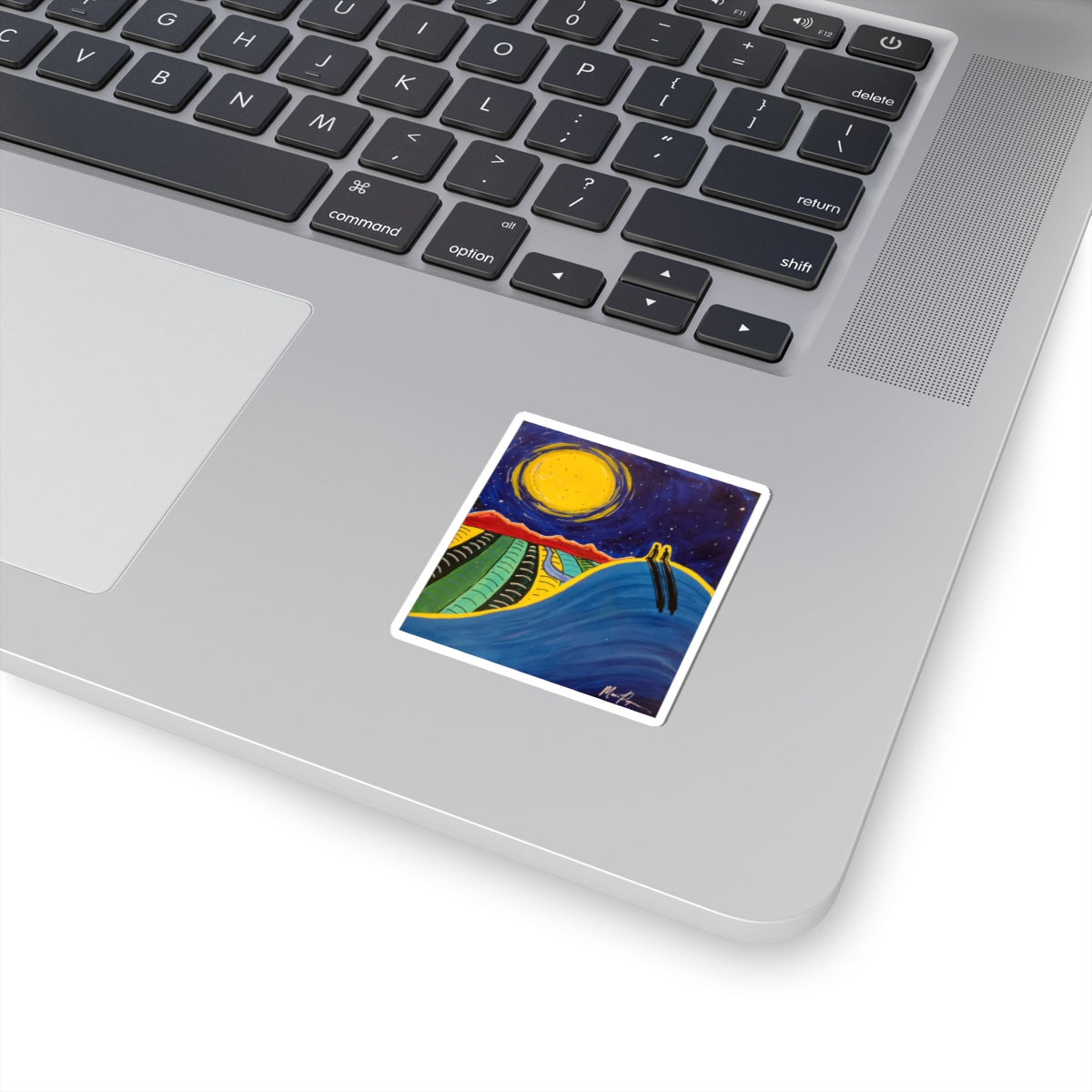 Moon on Hill — Sticker