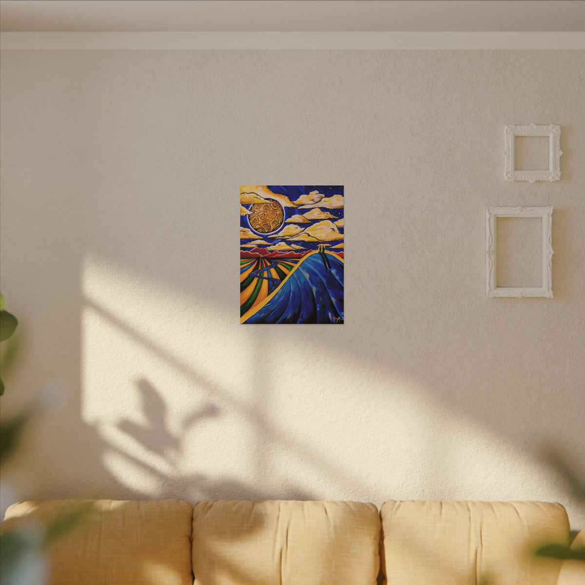 Two People on a Hill — Canvas