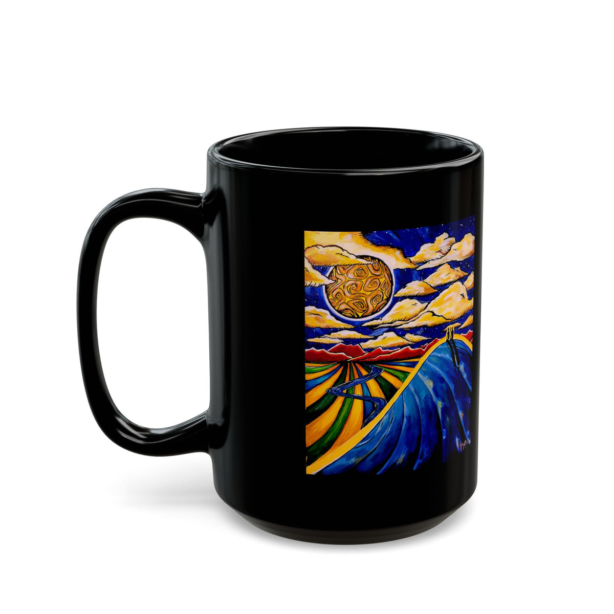 Two People on a Hill — Mug