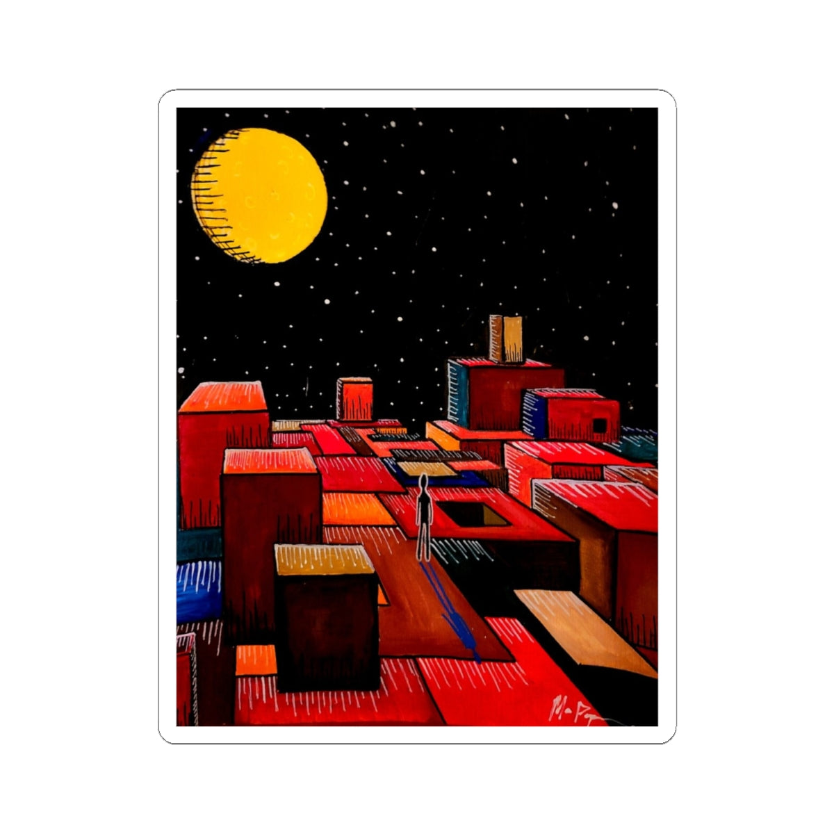 Square Landscape — Sticker
