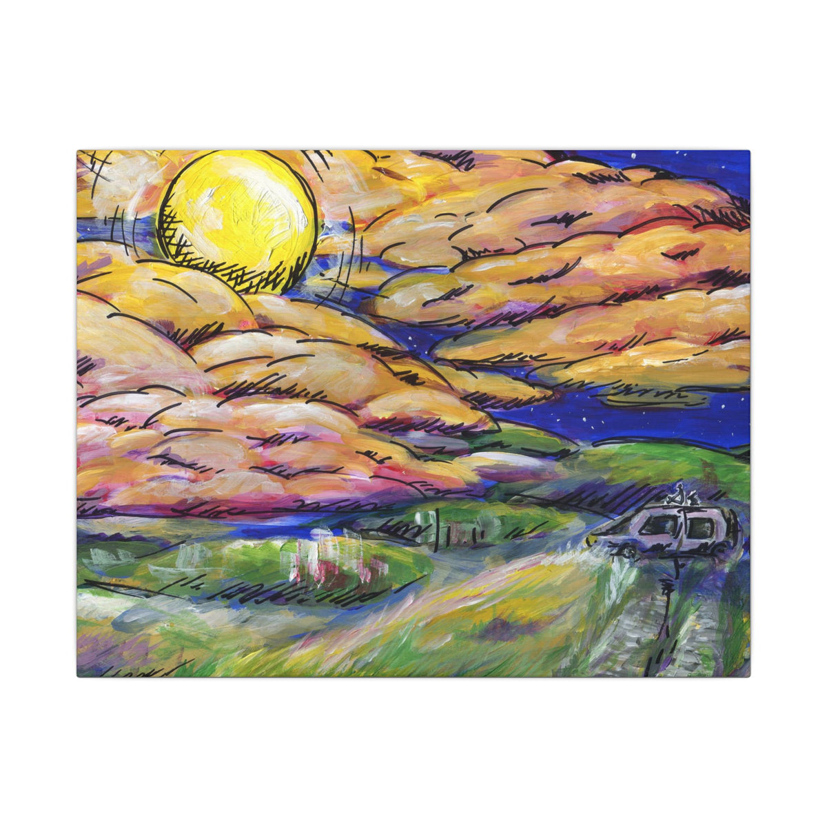 Car and Rabbit — Canvas