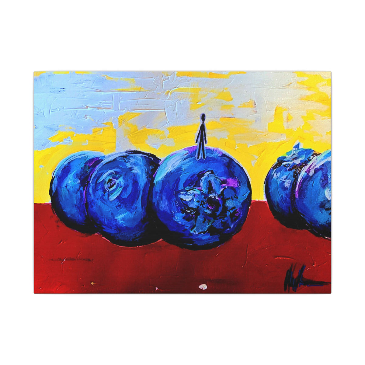 Man on the Blueberries — Canvas