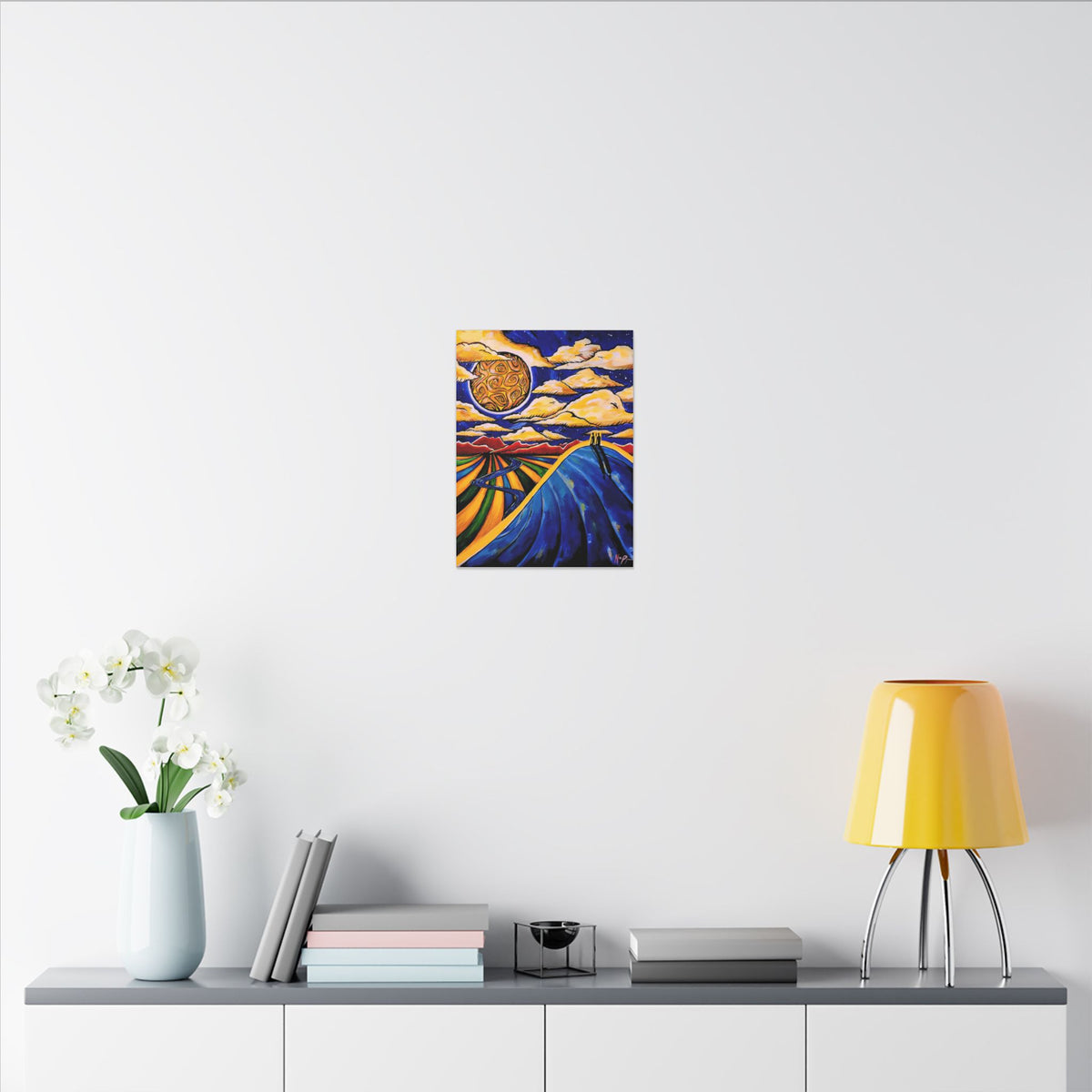Two People on a Hill — Canvas