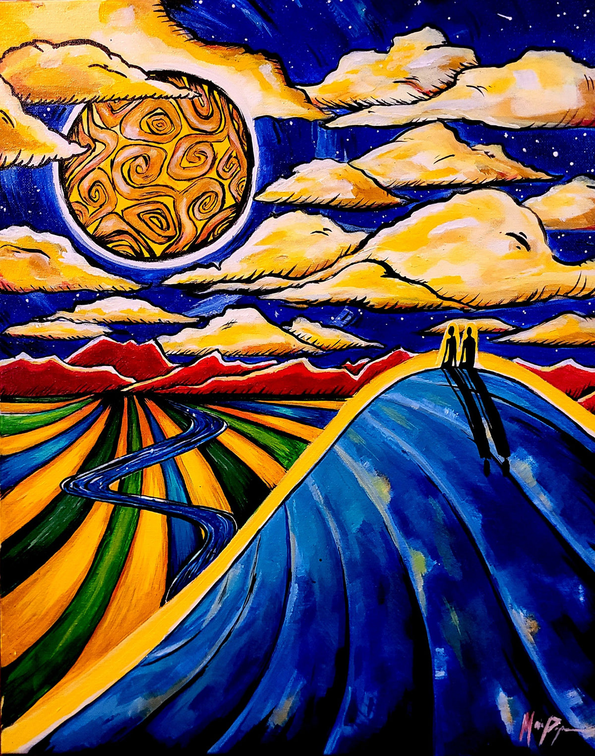 Two People on a Hill